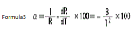 Resistance / temperature coefficient